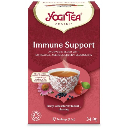 Ceaiuri medicinale compuse - Ceai Sprijin Imunitar, 17 plicuri, Yogi Tea