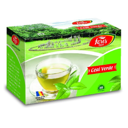 Ceaiuri de slabit - Ceai Verde 20plicuri Fares