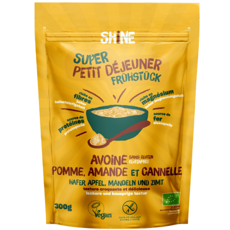 Cereale Instant cu Ovaz Mere Migdale si Scortisoara Bio 300g Shine [1]