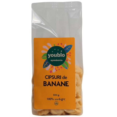 Snacksuri - Chips banane organic, 150gr, youbio
