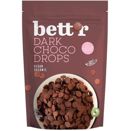 Ciocolata - Choco Drops cu Erithritol Bio 200gr Bettr
