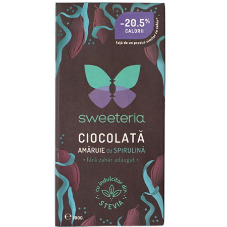 Ciocolata Amaruie Spirulina 100g Sweeteria [0]