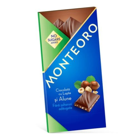 Ciocolata - Ciocolata cu Lapte si Alune fara Zahar Montero