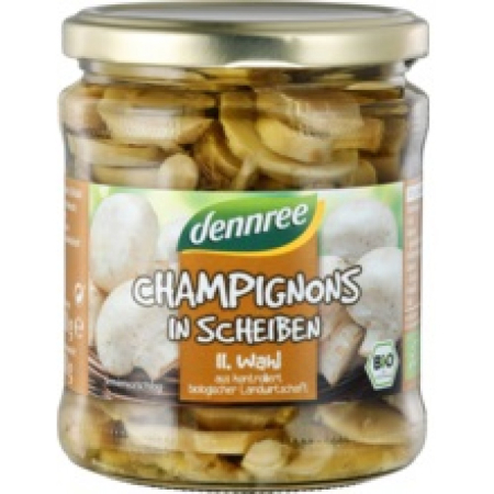 Ciuperci feliate la borcan, 280g, Dennree [0]