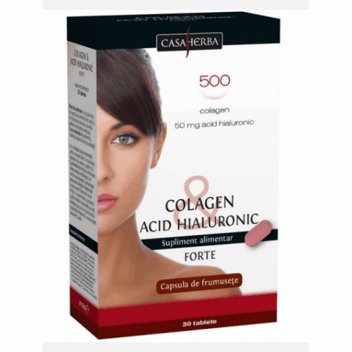 Piele, par si unghii - Colagen Acid Hialuronic Forte 30cps Casa Herba