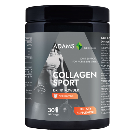 Collagen Sport (pulbere instant, aroma piersica) 600gr, Adams [1]