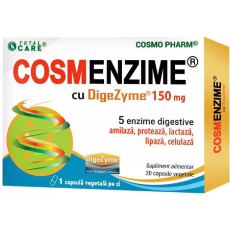 Digestie - Cosmenzime cu Dygezyme 150mg 20cps Cosmopharm