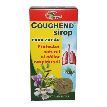 Coughend Sirop Fara Zahar, 100ml, Ayurmed [1]