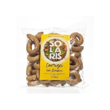 Snacksuri - Covrigei cu Sare si Susan 100gr Solaris