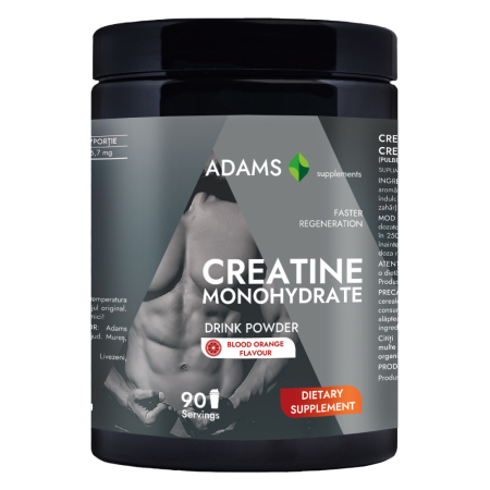 Creatina monohidrata (portocala rosie), 400g, Adams Supplements [1]