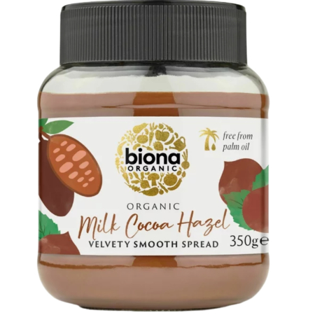 Crema de ciocolata cu lapte si alune de padure, Eco, 350g, Biona [0]