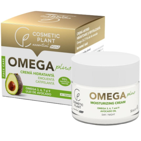 Creme cosmetice - Crema hidratanta catifelanta cu Ulei Avocado & Omega Plus, 50ml, Cosmetic Plant