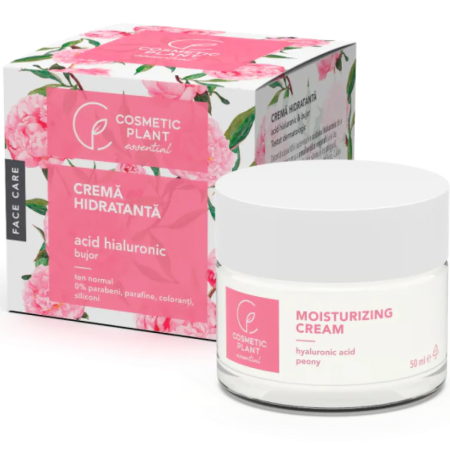 Creme cosmetice - Crema Hidratanta Delicata cu Acid Hialuronic si Bujor 50ml Cosmetic Plant