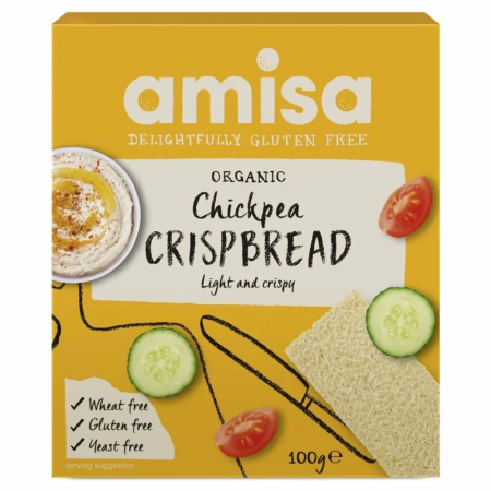 Alimente - Crispbread cu Naut, fara gluten, eco, 100g, Amisa