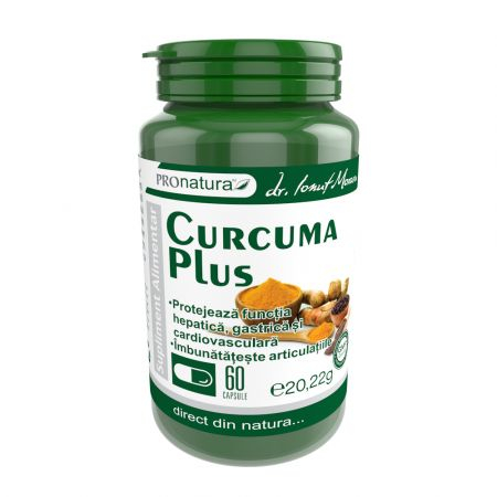 Digestie - Curcuma Plus Piperina  60cps Pro Natura