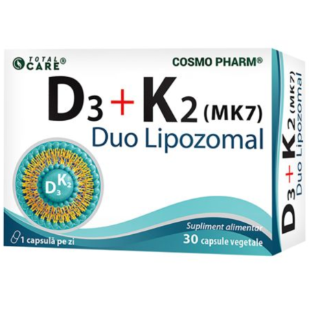 Vitamina D - D3+K2 Mk-7 Lipozomal 30cps Cosmopharm