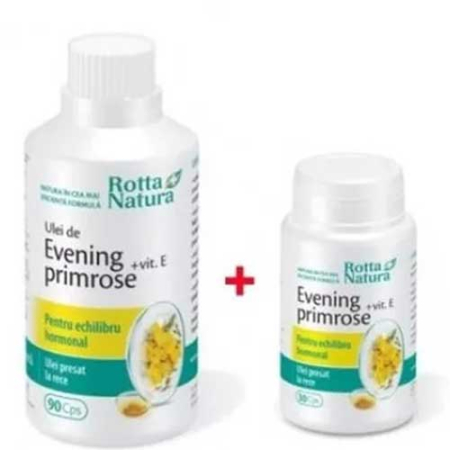 Produse pentru Ea - Evening Primrose + Vitamina E 90+30cps GRATIS Rotta