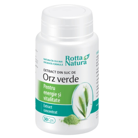 Slabire, dieta, frumusete - Extract din Suc de Orz Verde, 30cps, Rotta Natura