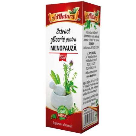 Produse sanatate sexuala - Extract gliceric pentru menopauza, 50ml, AdNatura