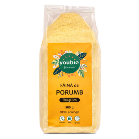 Paine, faina si mixuri - Faina de porumb fara gluten, organic, 500gr, youbio