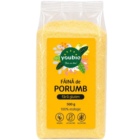 Paine, faina si mixuri - Faina de porumb fara gluten, organic, 500g, youbio