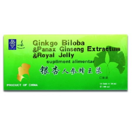 Imunitate - Fiole Ginkgo Ginseng Royal Jelly 10x10ml Naturalia Diet