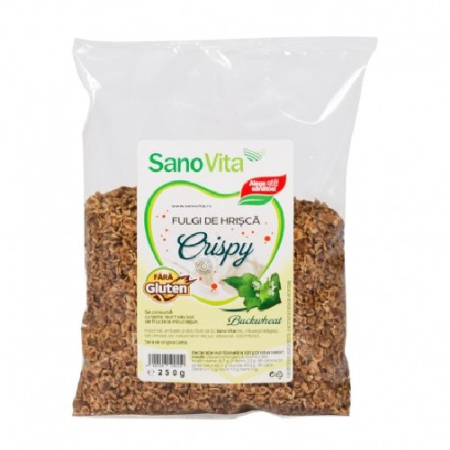 Cereale si leguminoase fara gluten - Fulgi de Hrisca Crispy 250gr Sano Vita