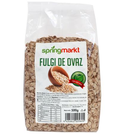 Mancare sanatoasa - Fulgi De Ovaz, 500g, springmarkt