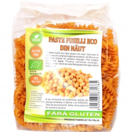 Paste fara gluten - Fusilli Naut, fara gluten, Eco, 250g, Deco Ilatia