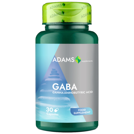 GABA (Acidul Gamma-Aminobutiric), 30cps, Adams Supplements [1]