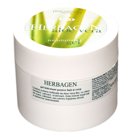 Unguente, geluri, solutii - Gel Hidratant cu Aloe Vera, 150ml, Herbagen