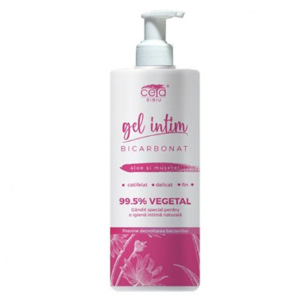 Geluri de dus naturale - Gel Intim Bicarbonat Cu Aloe Si Musetel 99.5%Vegetal cu pompita
