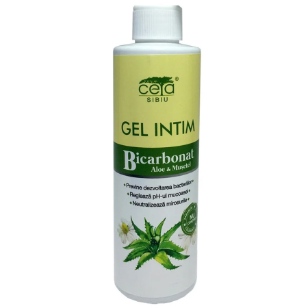 Cosmetice Bio si naturale - Gel Intim cu Bicarbonat Aloe si Musetel, 200ml, Ceta