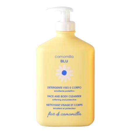 Cosmetice Bio si naturale - Gel pentru curatarea fetei si corpului, delicat si protector 500ml Camomilla Blu