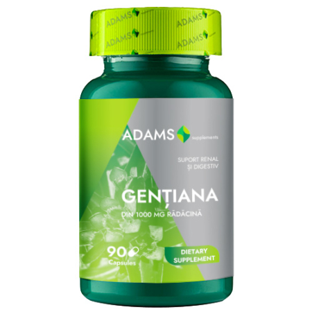 Digestie - Gentiana 1000mg, 90cps, Adams Supplements