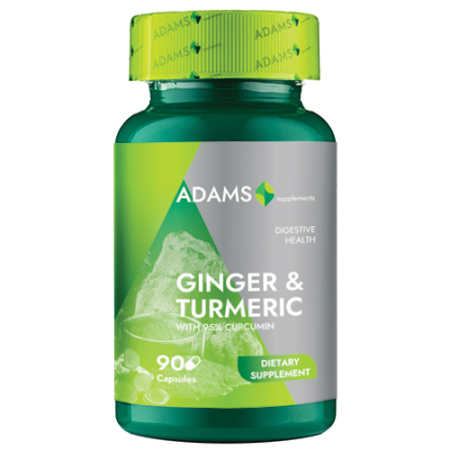 Digestie - Ghimbir & Turmeric, 90cps, Adams Supplements