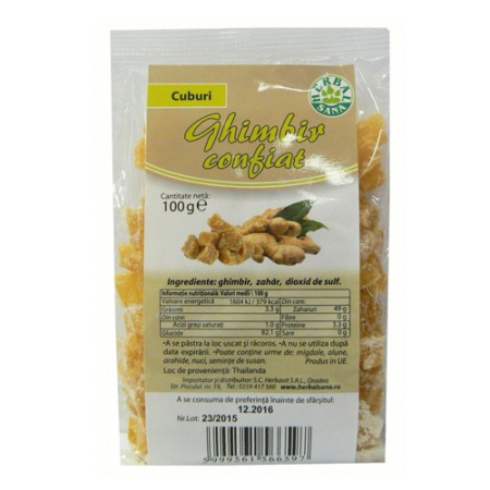 Ghimbir Confiat Herbalsana 100gr [0]