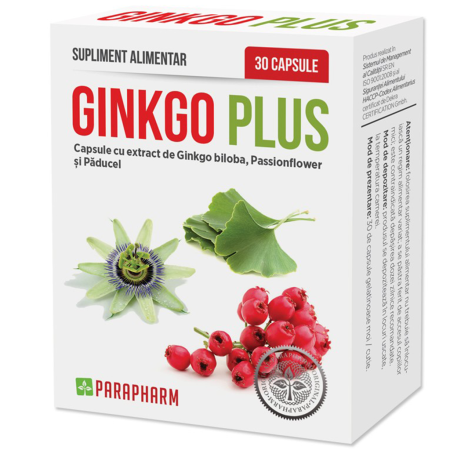 Suplimente alimentare - Ginkgo Plus 30cps Parapharm