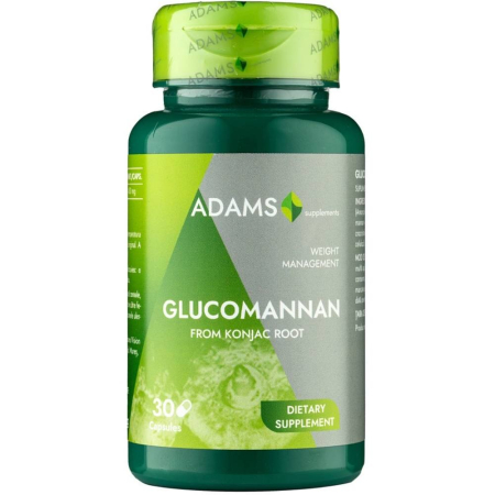 Pastile de slabit - Glucomannan 450mg 30cps, Adams Supplements