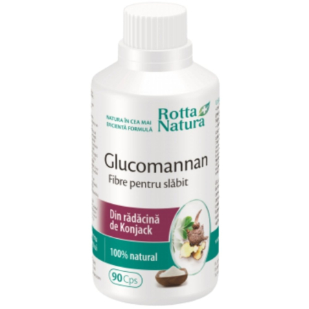 Glucomannan, fibre pentru slabit, 90cps, Rotta Natura [0]