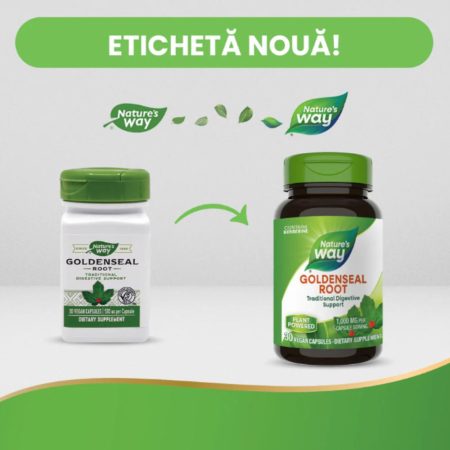 Produse naturiste - Goldenseal 570mg, 30cps, Natures Way