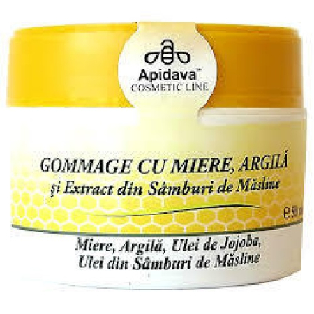 Cosmetice Bio si naturale - Gomaj cu Miere si Argila 50ml Apidava