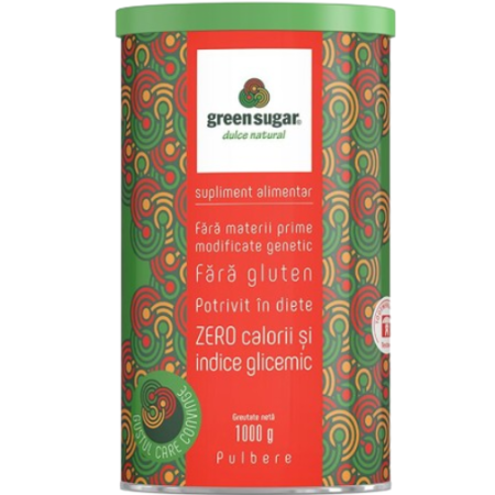 Suplimente alimentare - Green Sugar Pulbere (cutie metalica) 1kg Remedia
