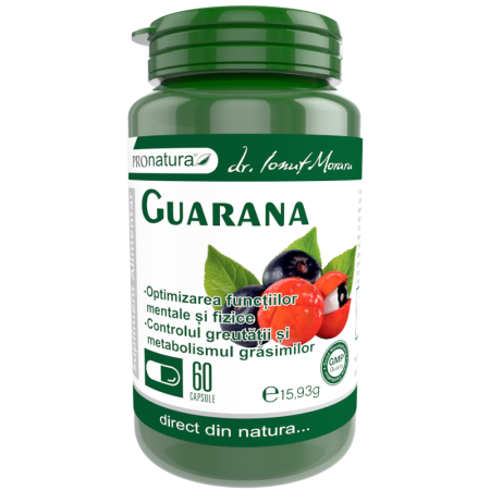 Pastile de slabit - Guarana 60cps Pro Natura