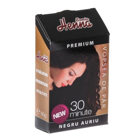 Sampoane si balsamuri - Henna Premium Negru-Auriu 60gr Kian Cosmetics
