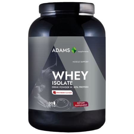 Izolat proteic din zer (căpșuni), 908g, Adams Supplements [1]