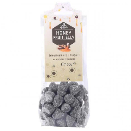 Jeleuri cu Miere, Propolis si Lemn Dulce, 100g, Apidava [1]