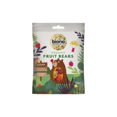 Dulciuri, patiserii fara gluten - Jeleuri Mini Ursuleti cu Gust deFructe Bio 75gr Biona