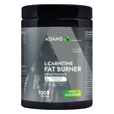 L-Carnitine Fat Burner (lemon-twist), 350g, Adams Supplements [1]