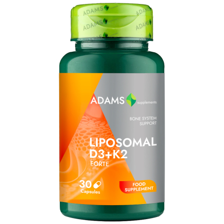 Vitamina D - Liposomal D3 + K2 Forte, 30cps, Adams Supplements